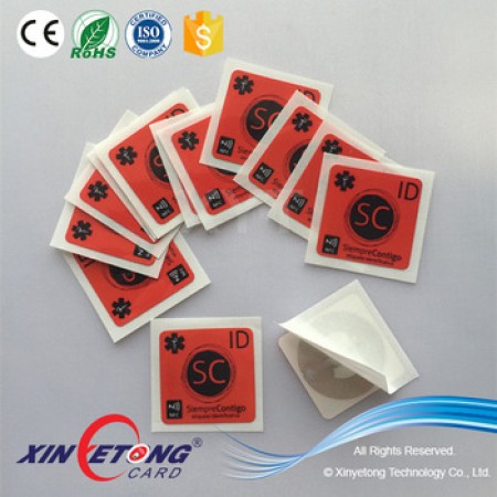 25x25mm Logo Pritning Printable MF1 1K S50 RFID Sticker