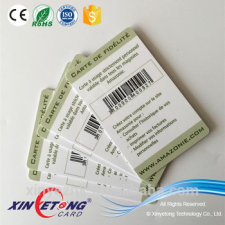 Color Printing Plastic PVC Membership Card with EAN13 Barcode