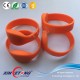 Dia75mm Ellipse head NTAG213 Orange Color Rubber Bracelets