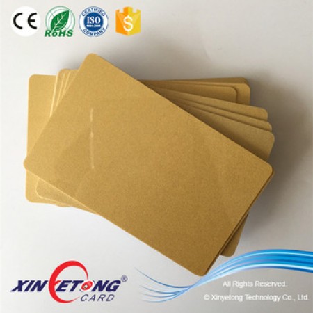 Gold Metallic Background Plastic PVC Card Blank