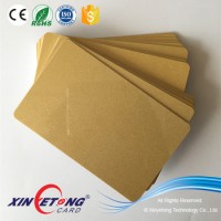 Gold Metallic Background Thermal Printing Plastic PVC Card Blank