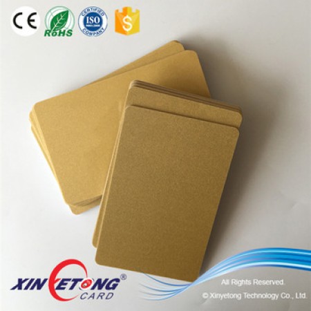 Plain BlanK Gold Metallic Plastic PVC ID Cards