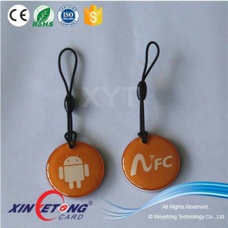 Round Dia30mm NTAG203 Epoxy Tag Thickness 3-4mm 13.56Mhz RFID tag