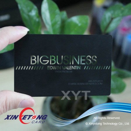 Black matte business card /Matte stainless steel business card