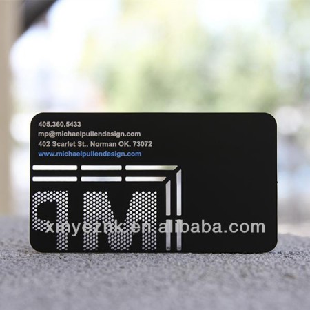 0.5mm stainless steel black matte business card