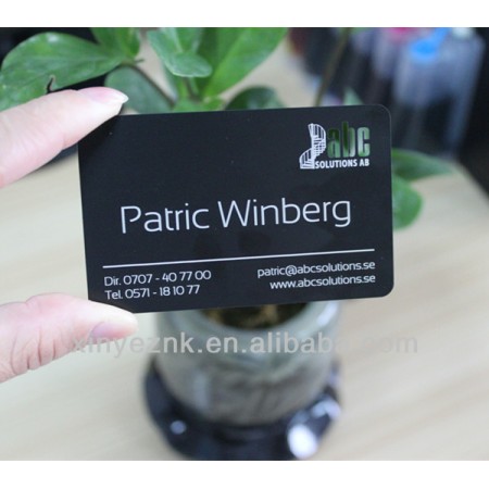 Clear Matte Steel Business Card With High Quality