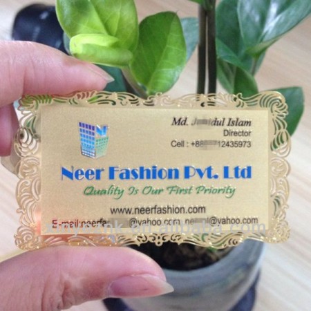 Gold metal card /Gold business card supplier in Shenzhen