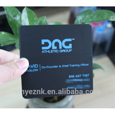 Black Matte Logo Embossed Steel Business Card