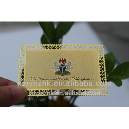 gold metal business card