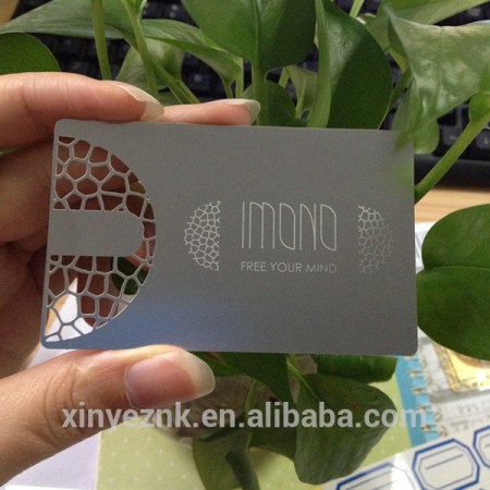 Top Quality-Cutting Out Silver Stainless Steel Business Metal Card