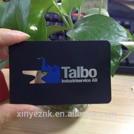 To Be Customize Shape Black Matte Metal Business Card
