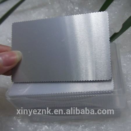 Blank aluminum business card brushed surface