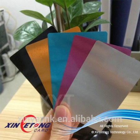 Aluminum business cards/blank brushed aluminum card