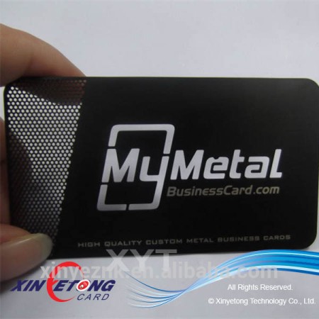 Matte Black Stainless Steel Business Cards