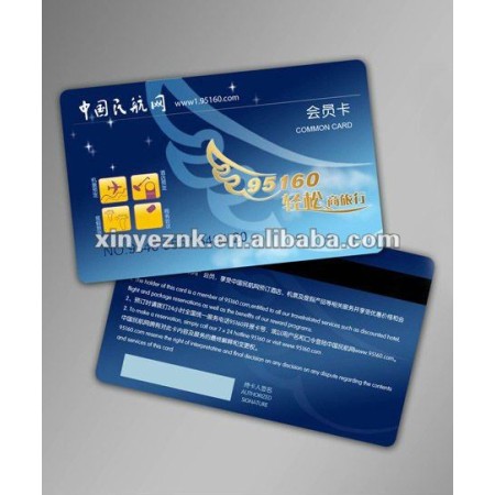 Plastic Smart Card with magnetic stripe back