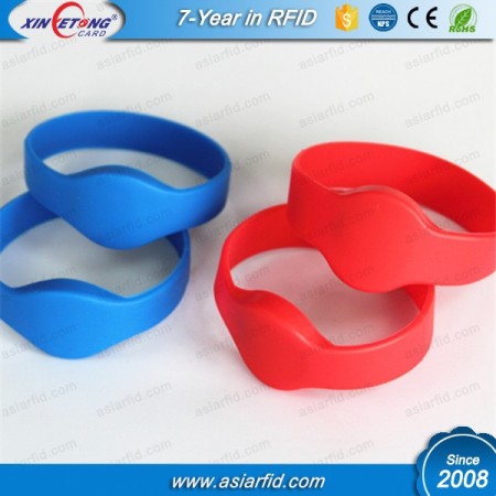 Access Control Silicone RFID Wristband MF 1K 13.56MHZ