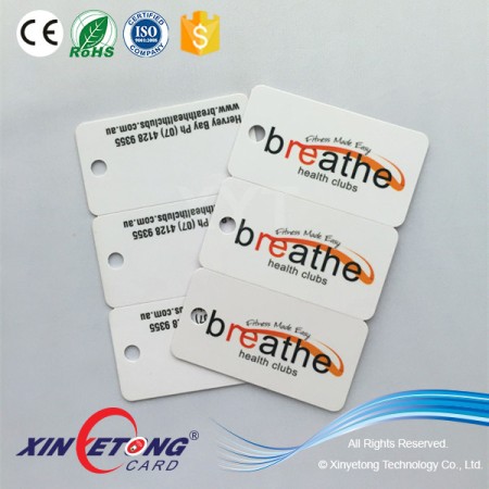 Popular Market Three up Standard plastic PVC key tag Combo Cards