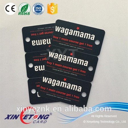 2016 Popular Three up Standard plastic PVC key tag Combo Cards