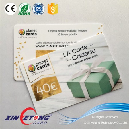 Standard 85.5x54mm size greeting Gift/Club VIP member PVC cards