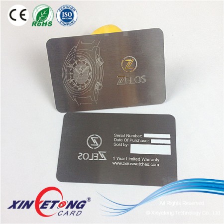Double Brushed Metal Business Card With Signature Strip
