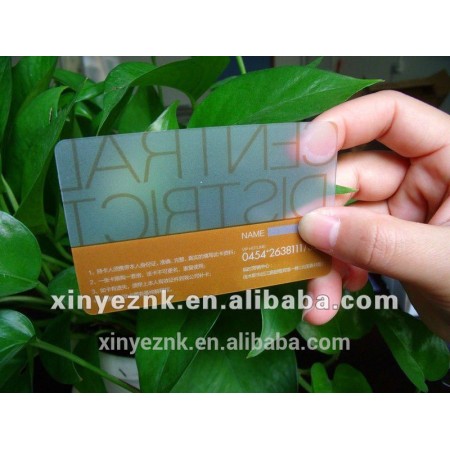 cheap blank plastic card discount cards Frosted Transparent Card
