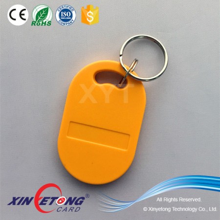 Two-Color ABS RFID Keyfob with Metal Ring for Access Control