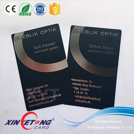 Matt Black Surface Finish Metal Card