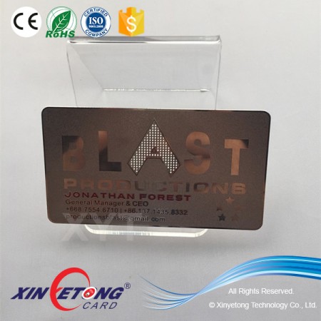 Brushed surface finish Metal Business Card