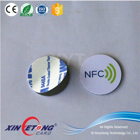 NFC Stickers Anti-metal for Huawei Mobile Payment Ntag215 Tags dia13mm 13.56Mhz ISO14443