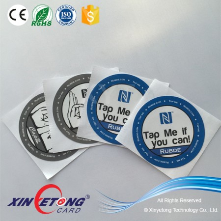 Circle 40mm Logo Printed Ntag203 NFC Sticker