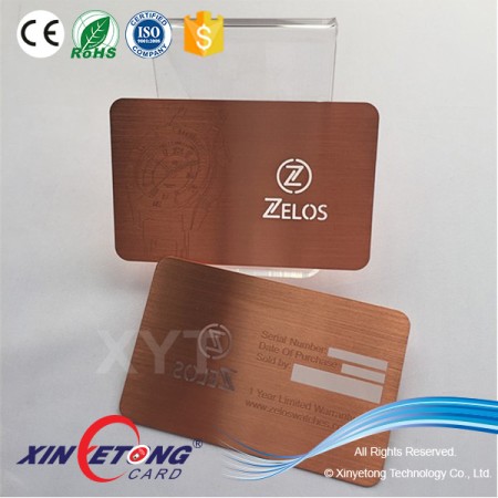 High-Grade Stainless Steel or Brass Material Metal Invitation Card