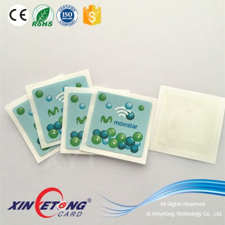 35x35mm Logo Printed Ultralight Chip RFID Sticker