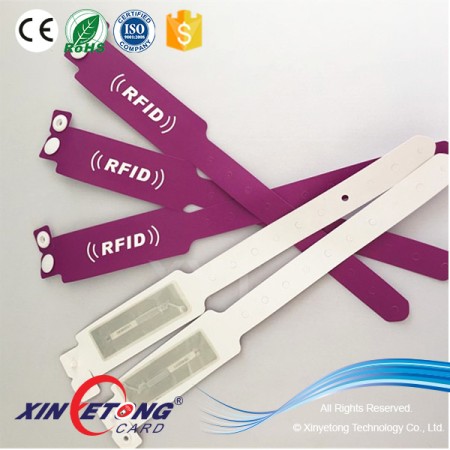 Ntag213 Disposable PVC Wristbands with Logo printing