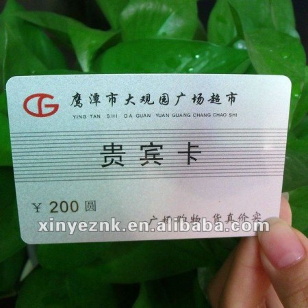 full colour offset print contact smart ic card for supermarket VIP customer
