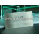 die cut shiny brushed stainless business card