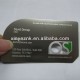 black brushed stainless steel business card