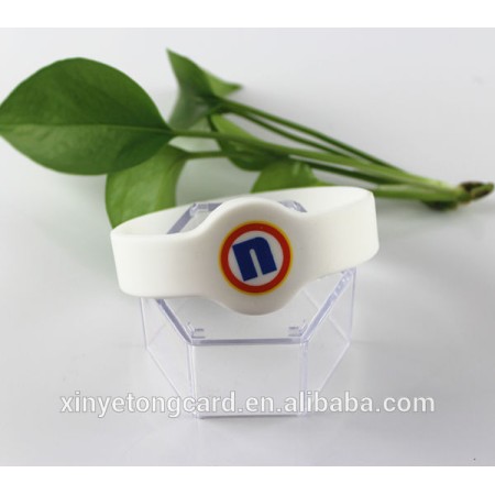 White Silicone RFID Wristbands For Events Printable 